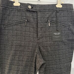Classic Charcoal Checkered Dress Pants